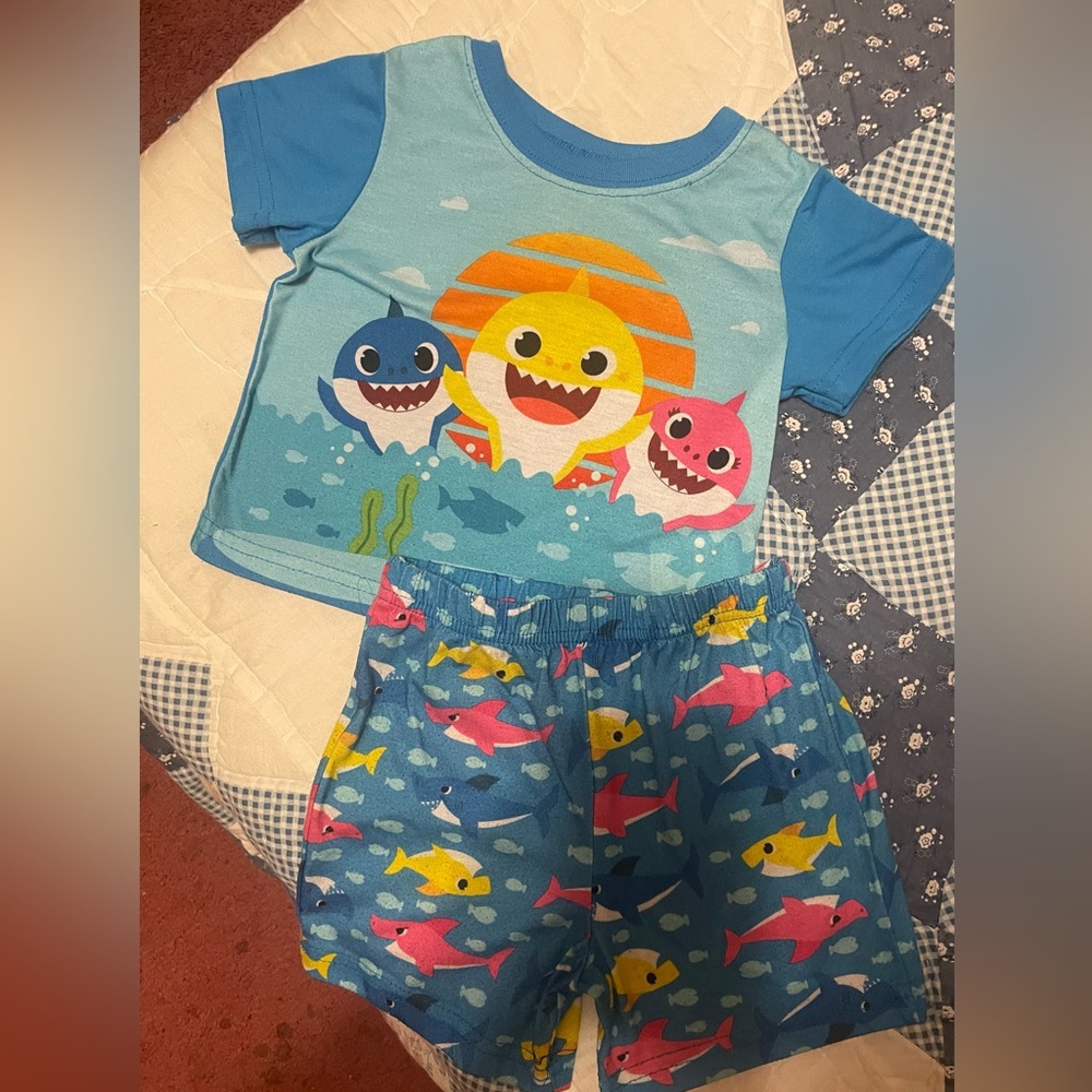 Baby Shark short pajama set